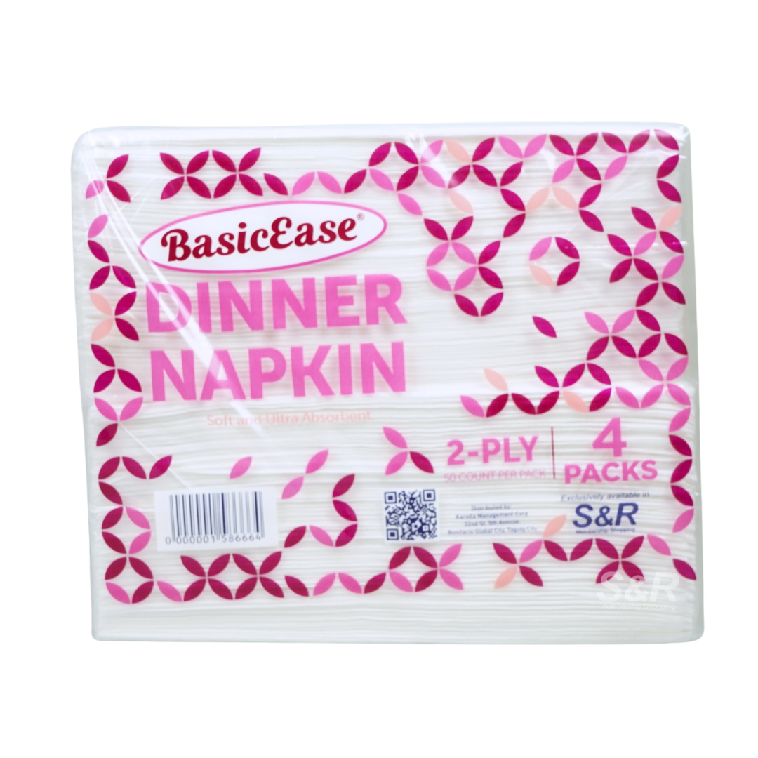 Basic Ease 2-ply Dinner Napkin 4 packs